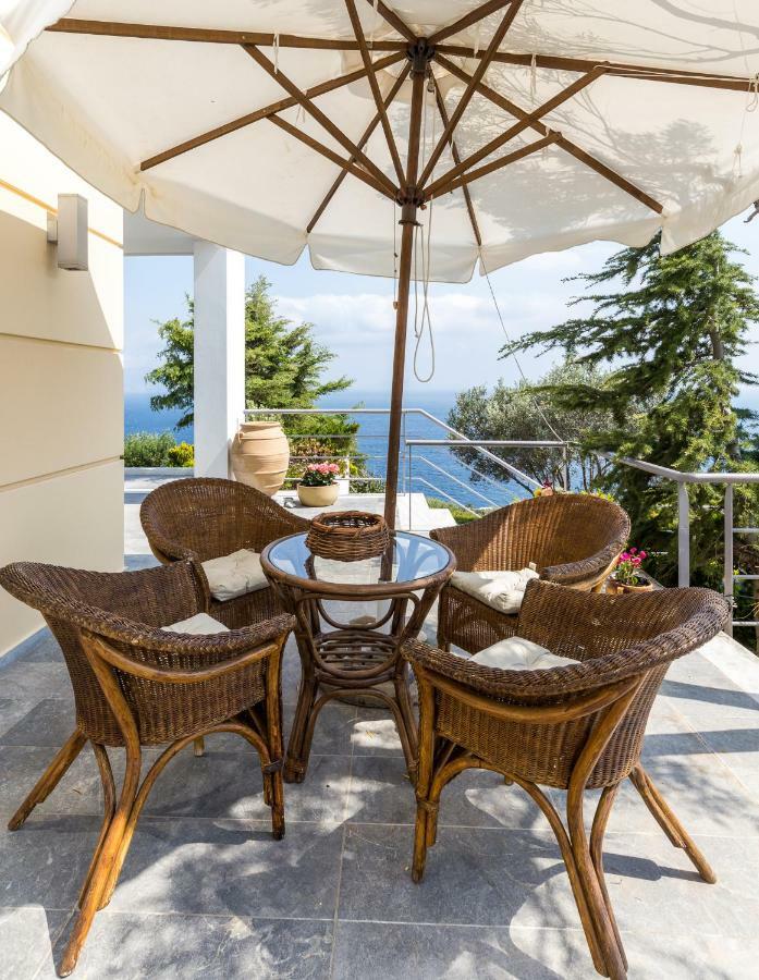 180Ο Impressive Sea View Villa Schinias Exterior foto